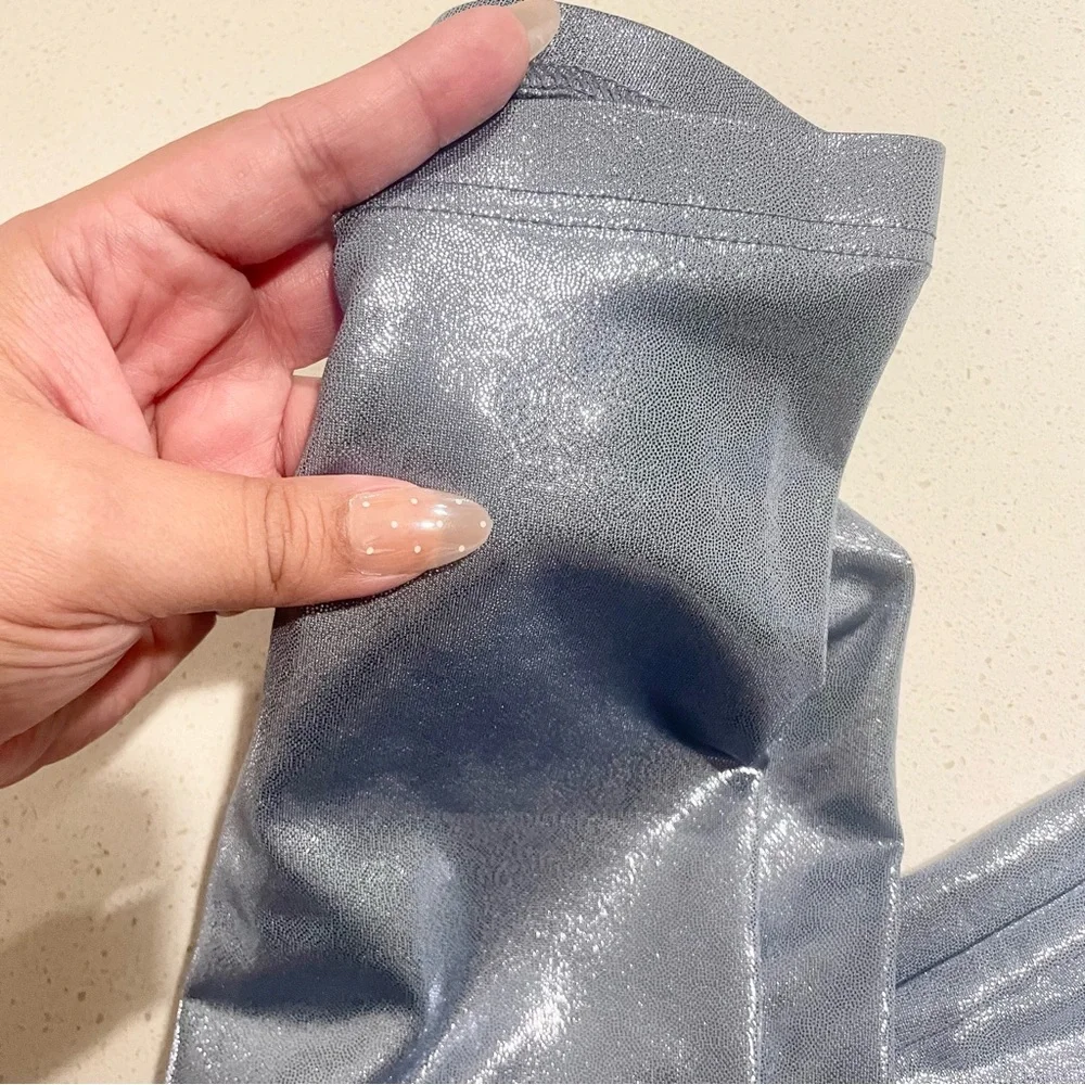 Old Navy Metallic Periwinkle Blue Leggings